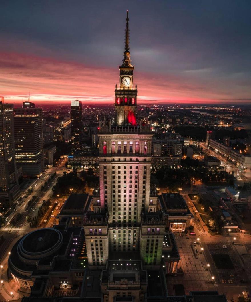 Super Apartment Yellow 2X Metro Fast Wifi 1 Gbs Netflix Panorama Miasta Warsawa Bagian luar foto