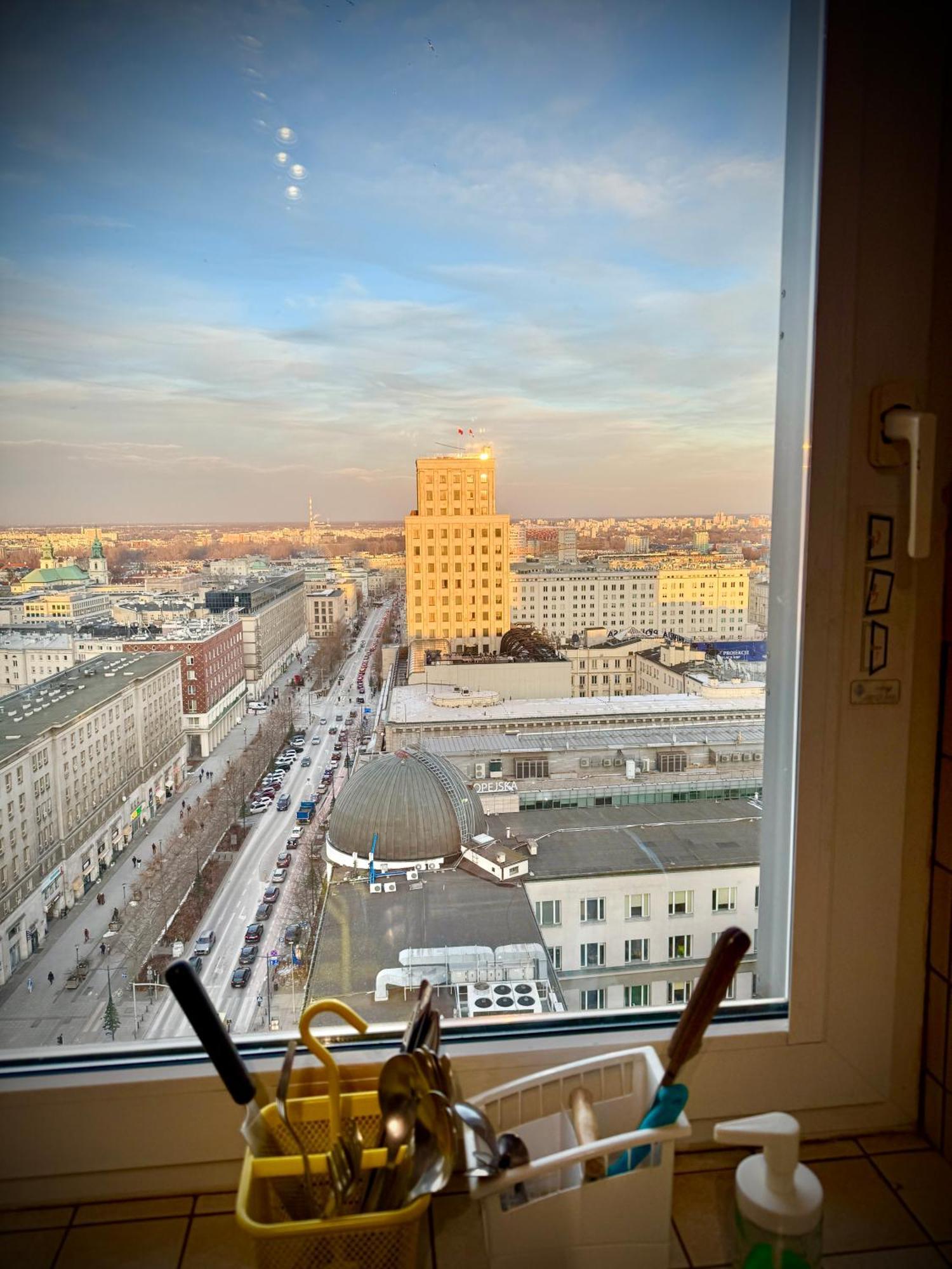 Super Apartment Yellow 2X Metro Fast Wifi 1 Gbs Netflix Panorama Miasta Warsawa Bagian luar foto