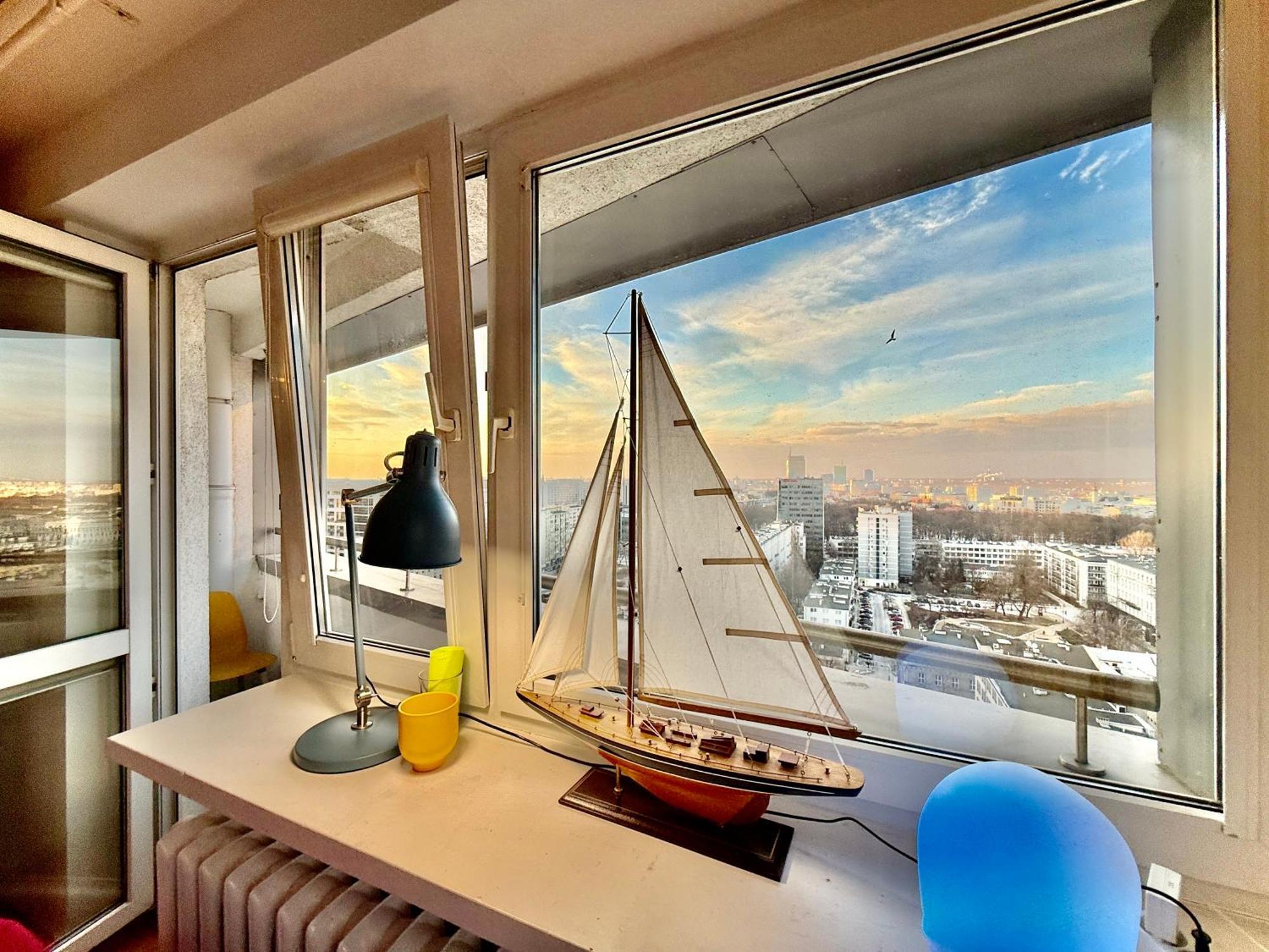 Super Apartment Yellow 2X Metro Fast Wifi 1 Gbs Netflix Panorama Miasta Warsawa Bagian luar foto
